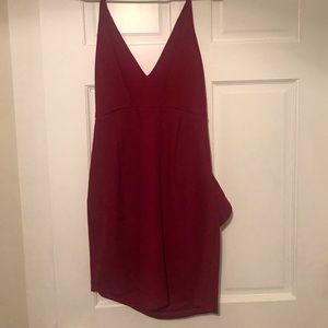 Blink Boutique polyester Deep Red Dress.